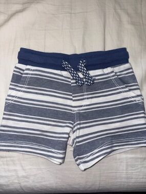 Tommy Bahama Navy & White Striped Baby Shorts 12 months